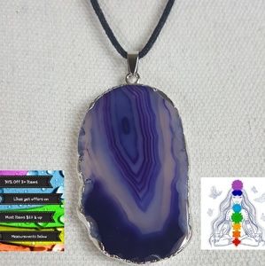 🆕️Purple Agate Slice Necklace